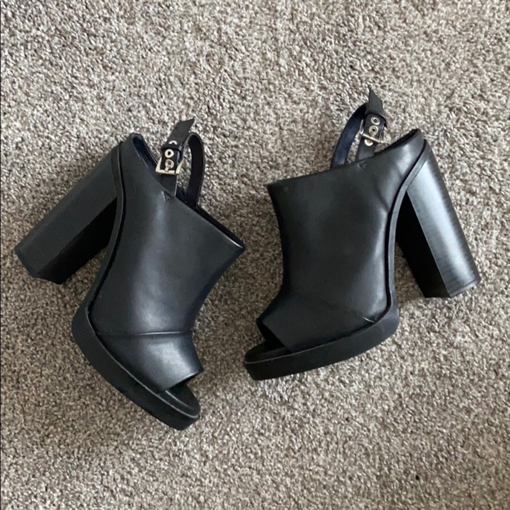 Zara open toe platform heels